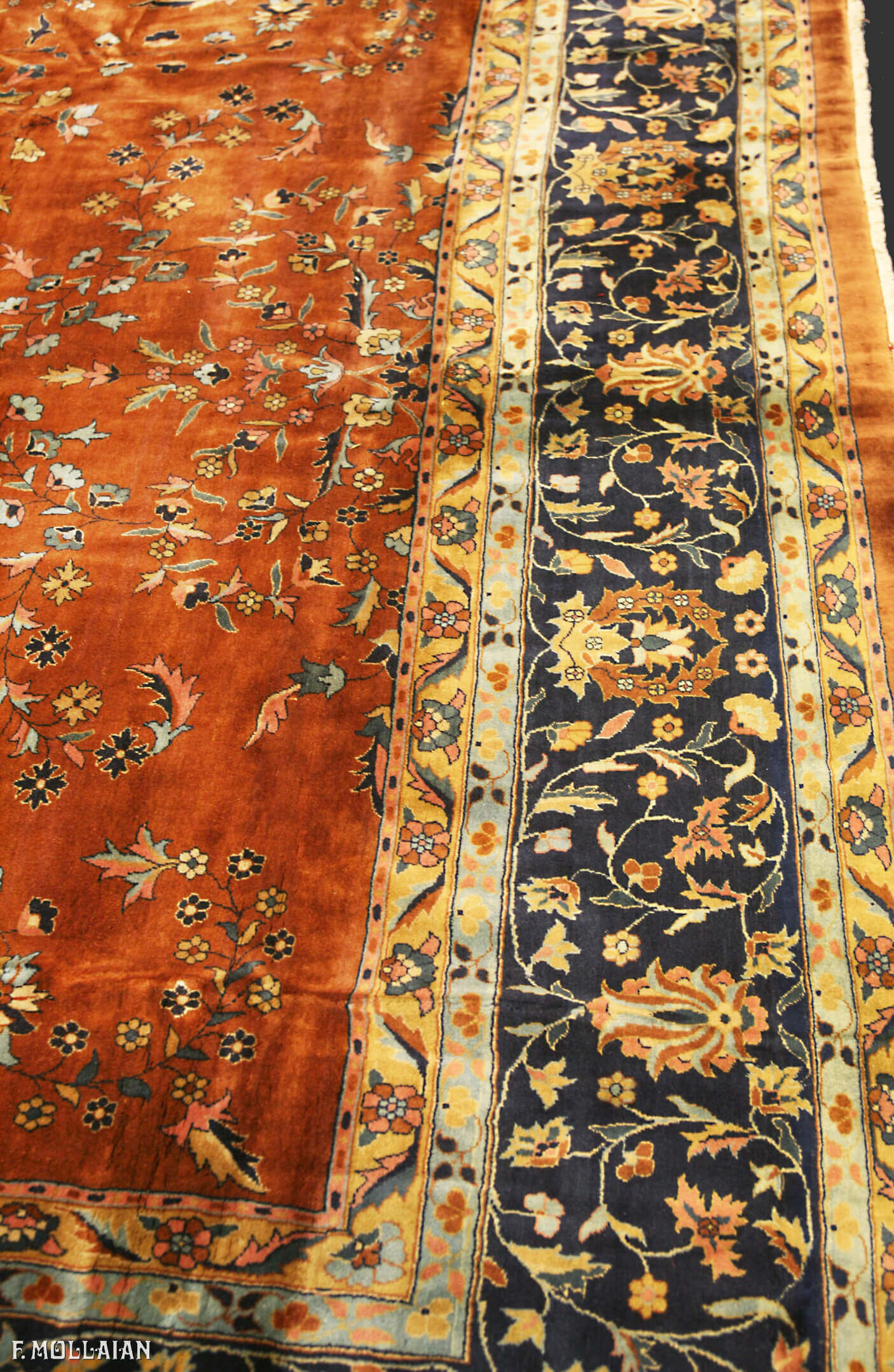 Tapis Indien Antique Indosaruk n°:69367440